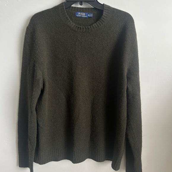 Polo Ralph Lauren Mens Sweater XL Green Wool Cashmere Pullover Vintage *READ* - Picture 1 of 15